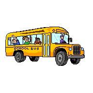 clipart of yellow school bus with students
